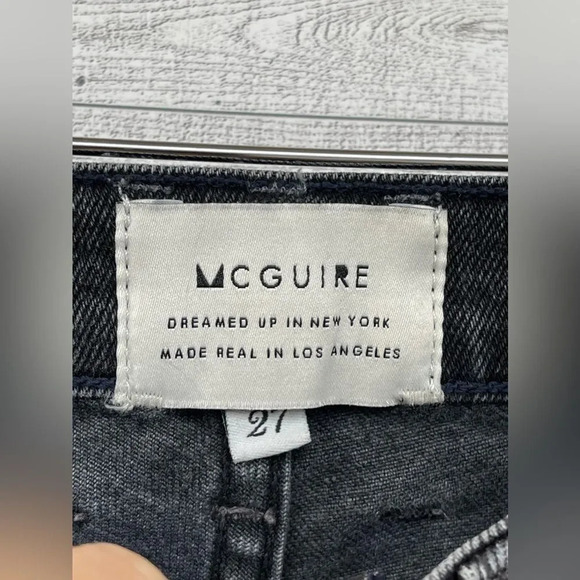 MCGUIRE Cropped Valletta w Asymmetrical Hem in Ace of Spades Sz 27 - Picture 7 of 16